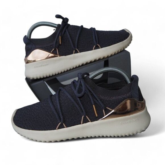 Adidas Ultimamotion Cloudfoam Sneakers Grey / Rose Gold F37037 Women's 7.5 - Picture 1 of 11